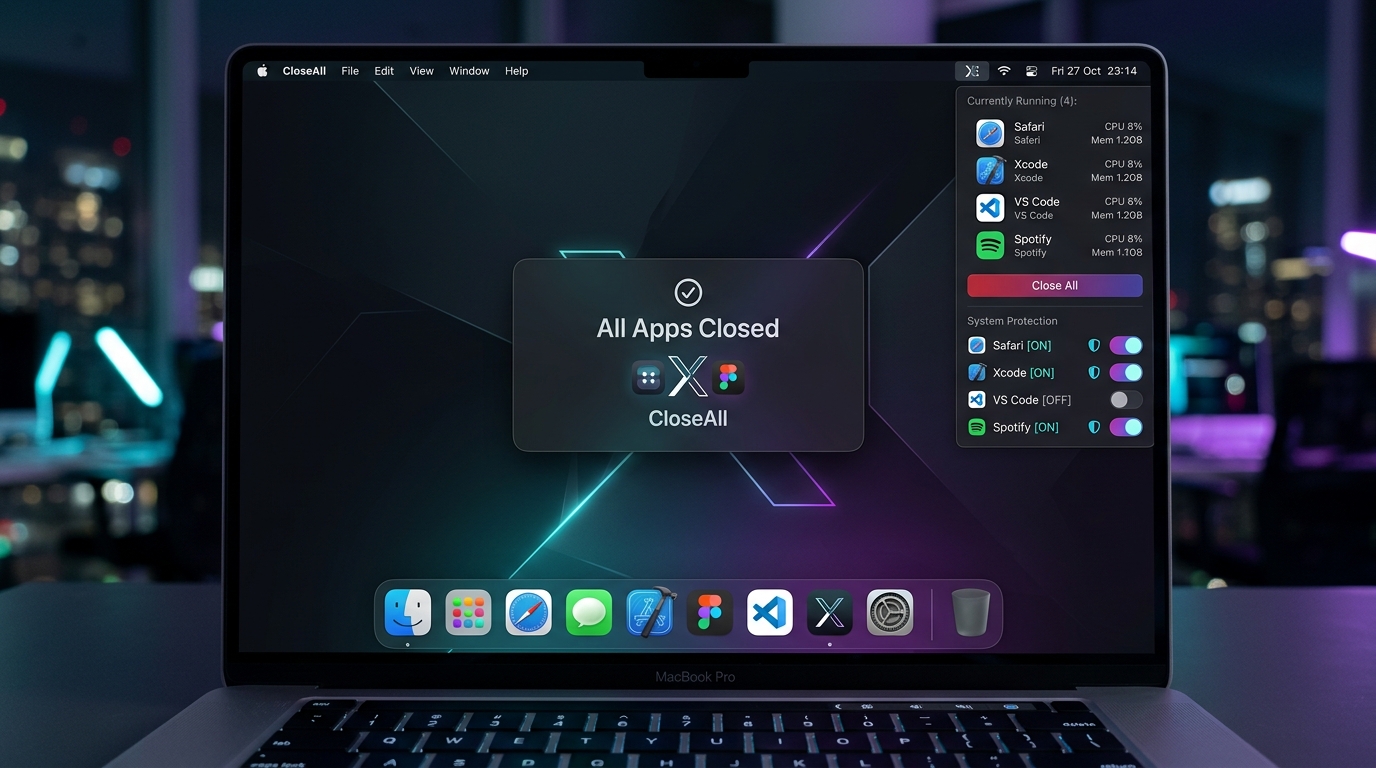 CloseAll Desktop UI Preview